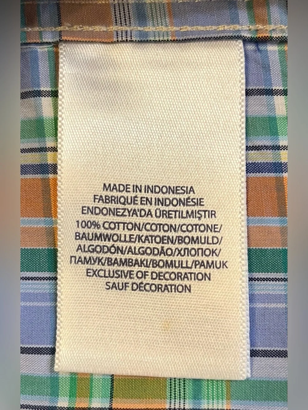 Ralph Lauren Plaid Button Down Shirt Boy’s 14/16 Pony Logo S/S